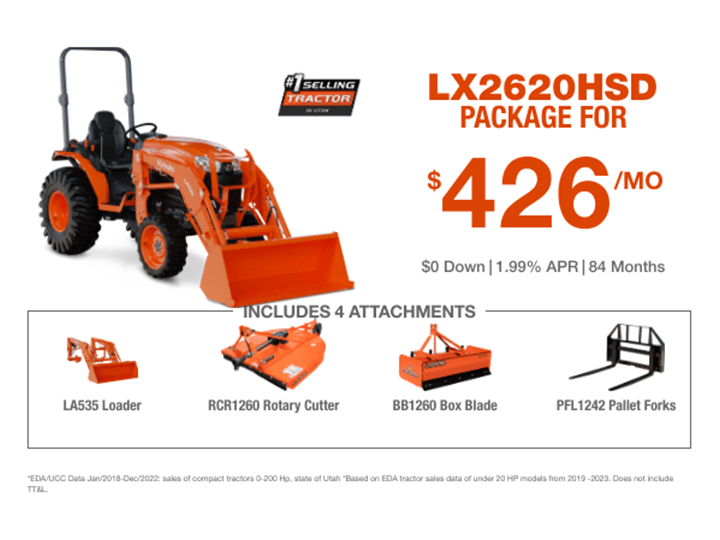 LX2620HSD Tractor Package